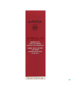 Apivita wine elixir creme a/rides yeux levres 15ml