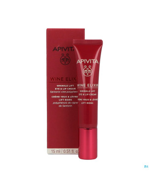 Apivita wine elixir creme a/rides yeux levres 15ml