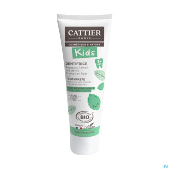Cattier dentifrice 7ans menthe douce bio 50ml