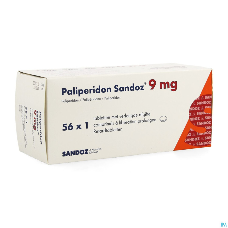 Paliperidon sandoz 9mg lib.prol. comp 56 x 9mg
