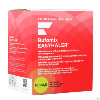 Bufomix 160mcg 4,5mcg easyhaler inhal pulv dos 360