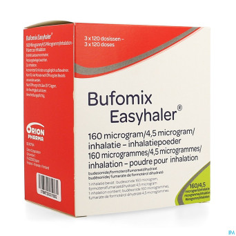 Bufomix 160mcg 4,5mcg easyhaler inhal pulv dos 360