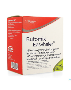 Bufomix 160mcg 4,5mcg easyhaler inhal pulv dos 360