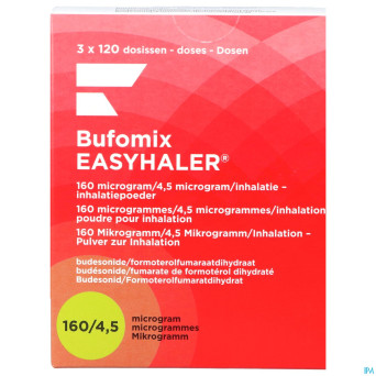 Bufomix 160mcg 4,5mcg easyhaler inhal pulv dos 360