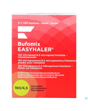 Bufomix 160mcg 4,5mcg easyhaler inhal pulv dos 360
