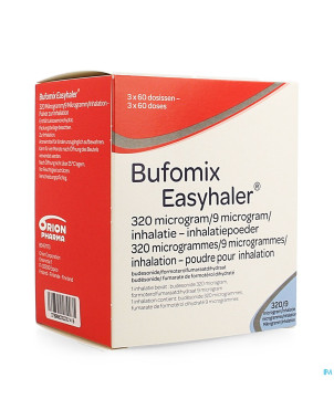 Bufomix 320mcg 9,0mcg easyhaler inhal pulv dos 180