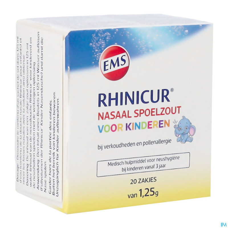 Rhinicur sel rincage nasale enfants sach. 20x1,25g