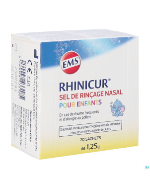 Rhinicur sel rincage nasale enfants sach. 20x1,25g