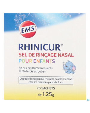 Rhinicur sel rincage nasale enfants sach. 20x1,25g