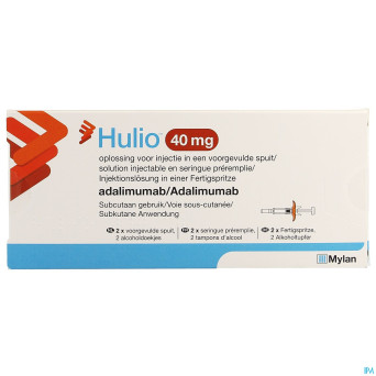 Hulio 40mg sol inj 50mg/ml ser preremp. 2 x 0,8ml