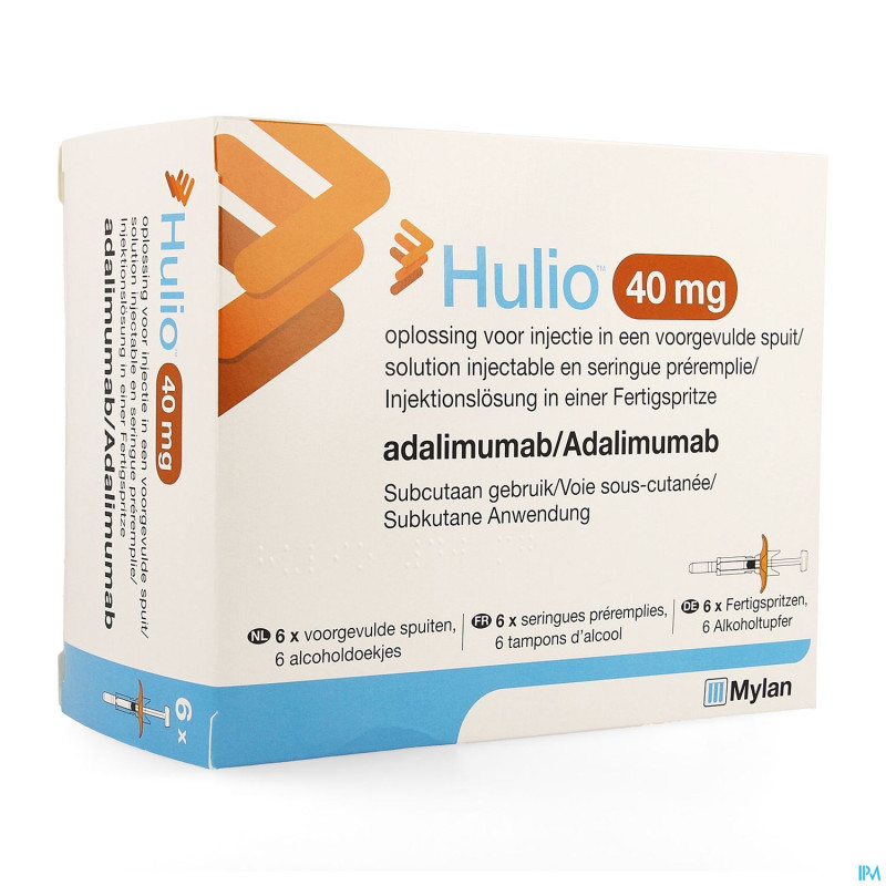 Hulio 40mg sol inj 50mg/ml ser preremp. 6 x 0,8ml