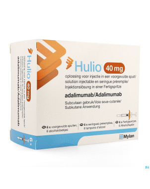 Hulio 40mg sol inj 50mg/ml ser preremp. 6 x 0,8ml