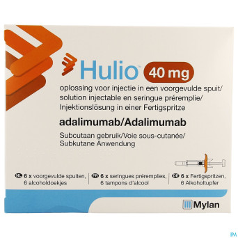 Hulio 40mg sol inj 50mg/ml ser preremp. 6 x 0,8ml