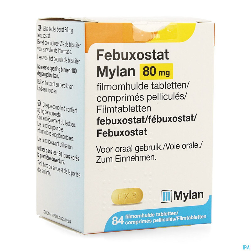 Febuxostat viatris 80mg comp pell 84