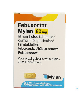 Febuxostat viatris 80mg comp pell 84