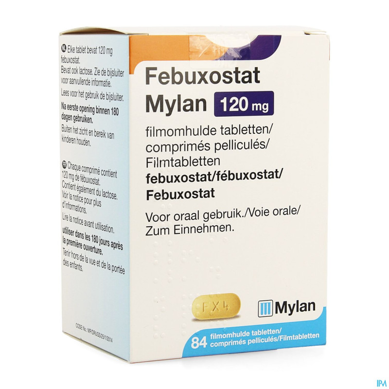 Febuxostat viatris120mg comp pell 84