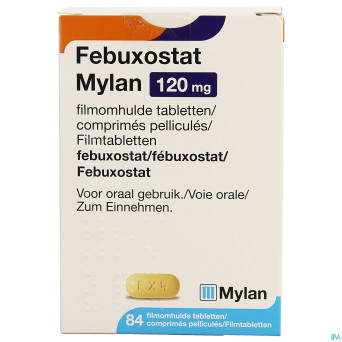 Febuxostat viatris120mg comp pell 84