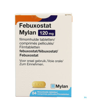 Febuxostat viatris120mg comp pell 84