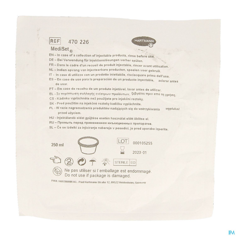 Cupule graduee transparente 250ml 470226