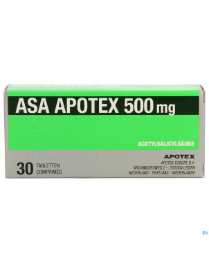Asa apotex 500mg comp  30 x 500mg