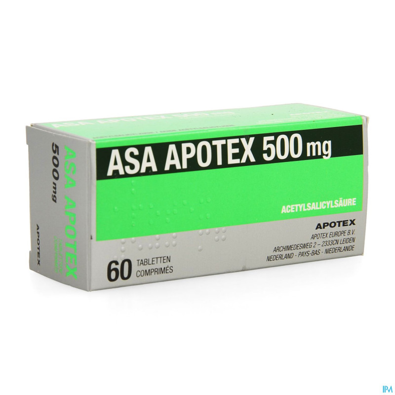 Asa apotex 500mg comp  60 x 500mg