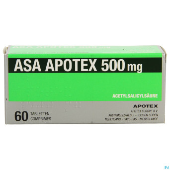 Asa apotex 500mg comp  60 x 500mg