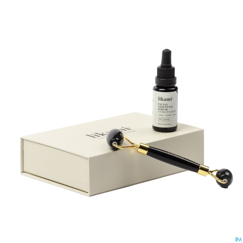 Likami facial essential serum 15ml + stone roller