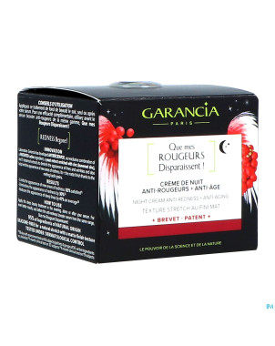 Garancia que mes rougeurs disparais. cr nuit  50ml