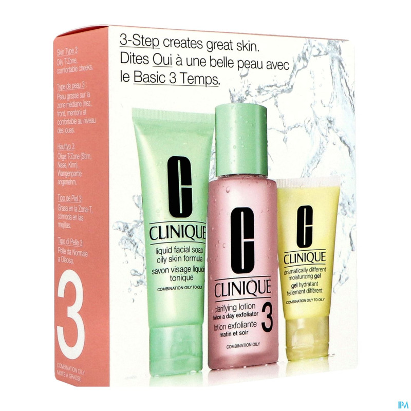 Clinique 3 step skin type 3 introduction 3 prod.