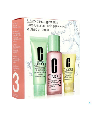 Clinique 3 step skin type 3 introduction 3 prod.