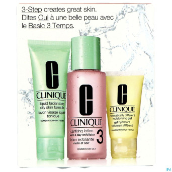 Clinique 3 step skin type 3 introduction 3 prod.
