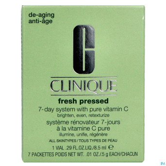 Clinique fresh pressed 7 day system vit.c 8.5ml7pc