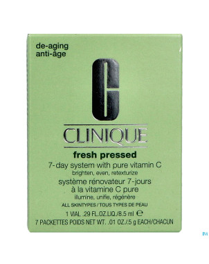 Clinique fresh pressed 7 day system vit.c 8.5ml7pc