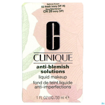 Clinique acne a/blemish solut. fresh ivory 30ml