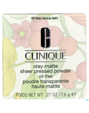 Clinique stay matte pressed pdr stay neutral 7,6g
