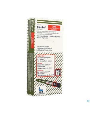Tresiba 200u/ml sol inj stylo pre. flextouch 3x3ml