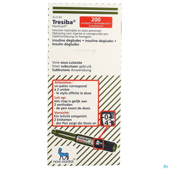 Tresiba 200u/ml sol inj stylo pre. flextouch 3x3ml