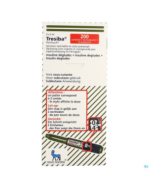 Tresiba 200u/ml sol inj stylo pre. flextouch 3x3ml