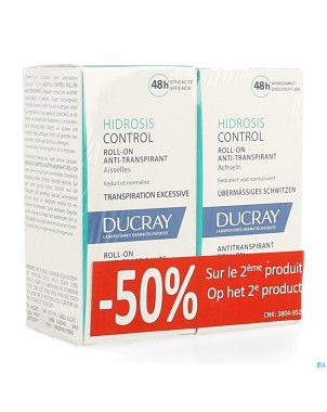 Ducray hidrosis control roll on duo promo   2x40ml