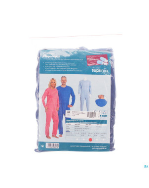 Suprima 4688 salopette ferm. eclair bleu  l