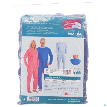 Suprima 4688 salopette ferm. eclair bleu  l