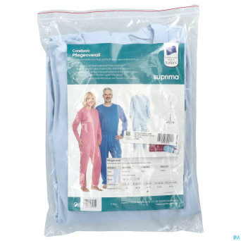 Suprima 4688 salopette ferm. eclair bleu clair  l