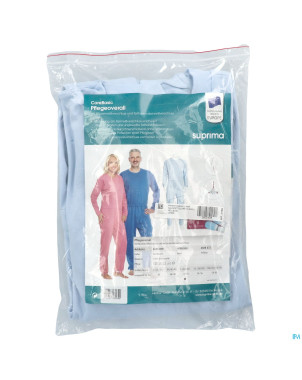 Suprima 4688 salopette ferm. eclair bleu clair  l