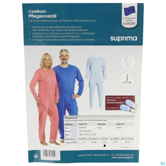 Suprima 4688 salopette ferm. eclair homard  l