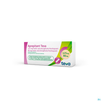 Aprepitant teva 125mg/80mg caps dur 1 + 2