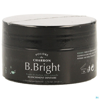 B. bright pdr charbon blanchiment dentaire 50g