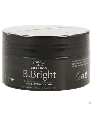 B. bright pdr charbon blanchiment dentaire 50g
