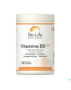 Vitamine b9 500 be life    caps 90