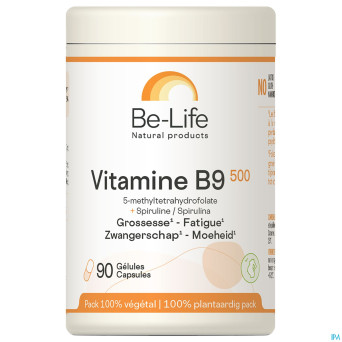 Vitamine b9 500 be life    caps 90