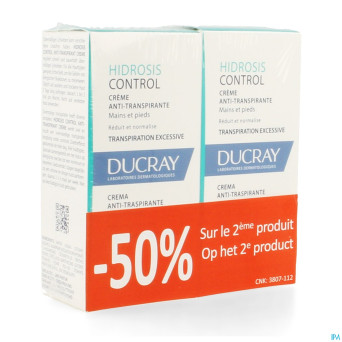 Ducray hidrosis control creme duo promo    2x50ml